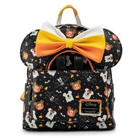 Loungefly Disney Mickey Mouse - Spooky Mickey & Minnie Candy Corn Mini Backpack with Headband