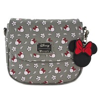 Loungefly Disney Minnie Mouse - Minnie Head/Flower Print Crossbody Bag