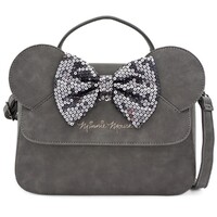 Loungefly Disney Minnie Mouse - Grey Minnie Sequin Bow Crossbody Bag