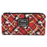 Loungefly Disney Mickey Mouse - Red Plaid Print Bi-fold Wallet