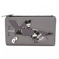 Loungefly Disney Mickey Mouse - Plane Crazy Mickey Black & White Purse