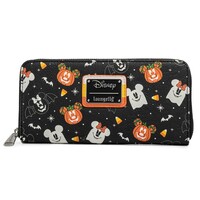 Loungefly Disney Mickey Mouse - Spooky Mickey & Minnie Candy Corn Zip Around Wallet