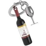 Metalmorphose Keychain - Red Wine & Glass