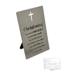 Christening Metal Plaque