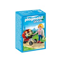 Playmobil City Life - Mother With Twin Stroller