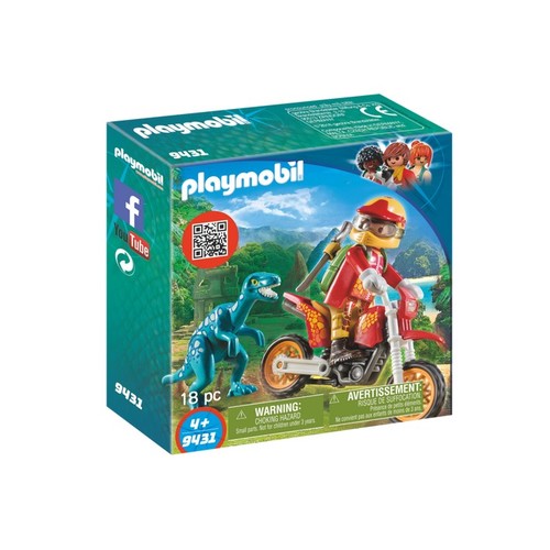 Playmobil The Explorers - Motocross Bike with Raptor