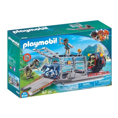 Playmobil The Explorers - Enemy Airboat with Raptors