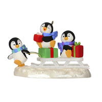 2019 Hallmark Keepsake Ornament - Sledding Shenanigans Penguins