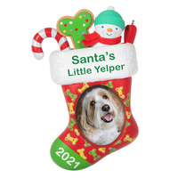 2021 Hallmark Keepsake Ornament - 2021 Santa's Little Yelper Photo Frame