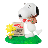 2021 Hallmark Keepsake Ornament - The Peanuts Gang Snoopy's Pawpet Show