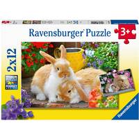 Ravensburger Puzzle 2 x 12pc - Guinea Pigs & Bunnies