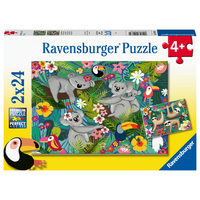 Ravensburger Puzzle 2 x 24pc - Koalas and Sloths