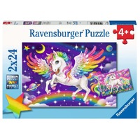 Ravensburger Puzzle 2x24pc - Unicorn and Pegasus