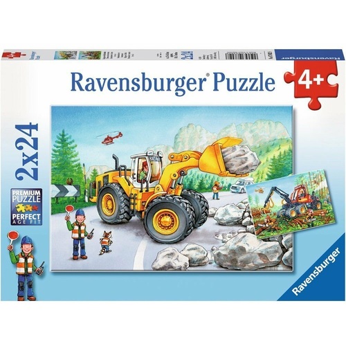 Ravensburger Puzzle 2 x 24pc - Diggers at Work