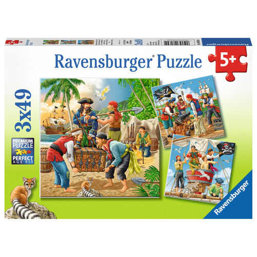 Ravensburger Puzzle 3 x 49pc - Adventure on the High Seas