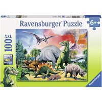 Ravensburger Puzzle 100pc XXL - Among the Dinosaurs