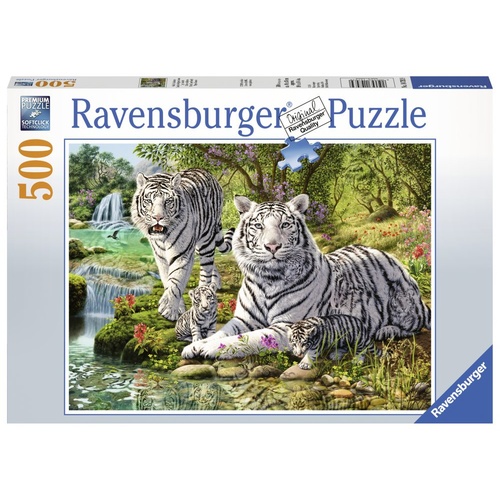 Ravensburger Puzzle 500pc - White Tiger Family