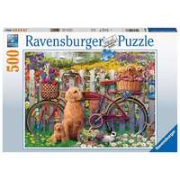 Ravensburger Puzzle 500pc - Cute Dogs in the Garden