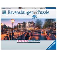 Ravensburger Puzzle 1000pc - Evening in Amsterdam Panorama