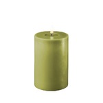 Deluxe Homeart Flameless Candle - Olive Green 10 x 15cm