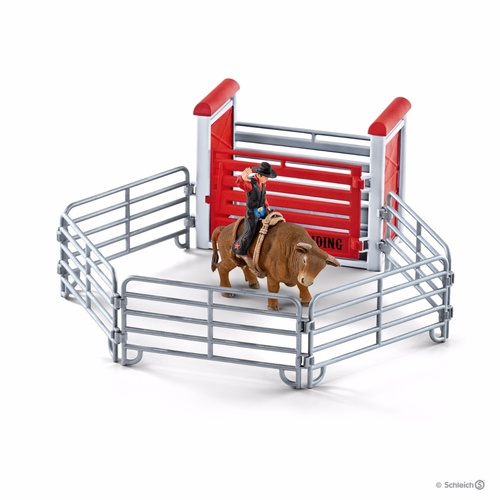 Schleich Farm World Rodeo Series - Bull Riding With Cowboy