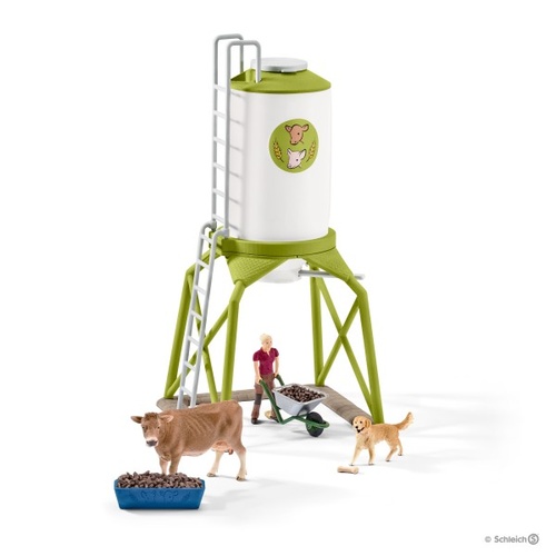 Schleich Farm World - Feed Silo With Animals