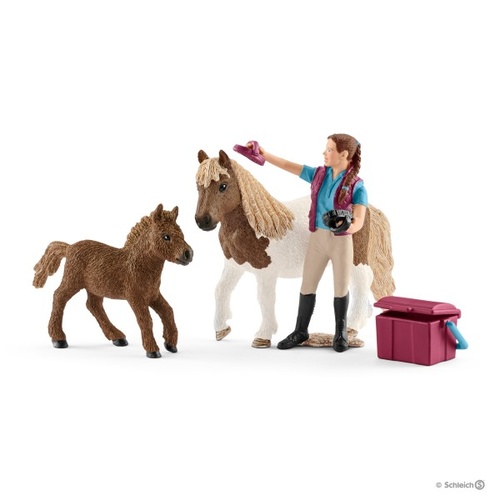 Schleich Horse Club - Stablehand With Shetland Ponies