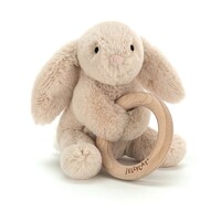 Jellycat Shooshu Wooden Ring Toy - Bunny