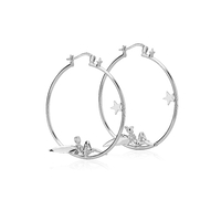 Disney Couture Kingdom Precious Metal - Tinker Bell - Hoop Earrings