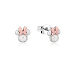 Disney Couture Kingdom Precious Metal - Minnie Mouse - Pearl Stud Earrings Silver