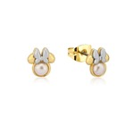 Disney Couture Kingdom Precious Metal - Minnie Mouse - Pearl Stud Earrings Gold