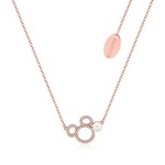 Disney Couture Kingdom Precious Metal - Mickey Mouse - Pearl CZ Necklace Rose Gold