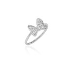 Disney Couture Kingdom Precious Metal - Minnie Mouse CZ Bow Ring Silver Small