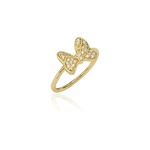 Disney Couture Kingdom Precious Metal - Minnie Mouse - Bow CZ Ring Gold Small