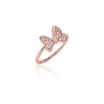 Disney Couture Kingdom Precious Metal - Minnie Mouse CZ Bow Ring Rose Gold Small