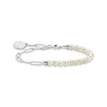 Thomas Sabo Charm Club - Charmista Chain Link Bracelet - Silver & Pearls (16 - 19cm)