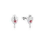 Streets Couture Kingdom - Bubble O'Bill - Pink Crystal Stud Earrings Silver