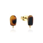 Streets Couture Kingdom - Paddle Pop - Tortoiseshell Stud Earrings Gold