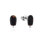 Streets Couture Kingdom - Paddle Pop - Tortoiseshell Stud Earrings Silver