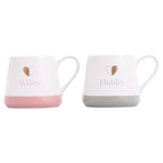 Splosh Wedding & Anniversary - Wifey & Hubby Mug Set