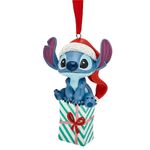 Disney Christmas By Widdop And Co Hanging Ornament - Stitch on Present