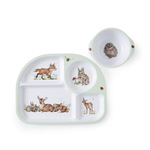 Royal Worcester Wrendale Divided Plate & Bowl Set - Woodland Animals (Set of 2)