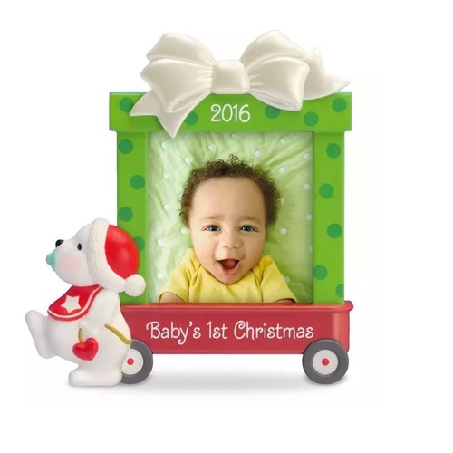 2016 Hallmark Keepsake Ornament - Beary Cute Baby's First Christmas Photo Holder