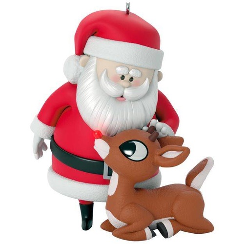 2017 Hallmark Keepsake Ornament - Rudolph the Red-Nosed Reindeer Won't You Guide My Sleigh Tonight? With Light